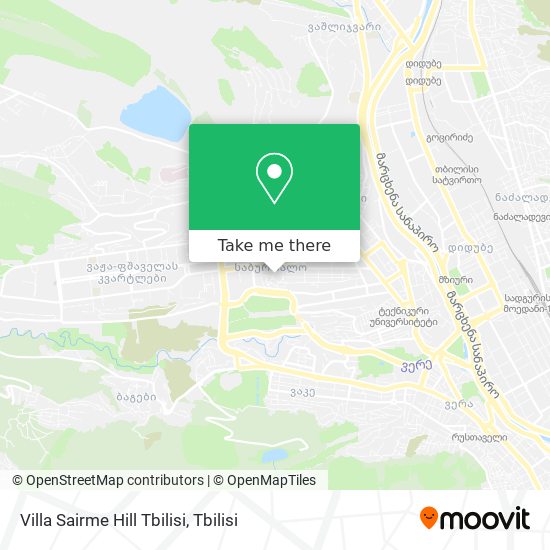 Карта Villa Sairme Hill Tbilisi