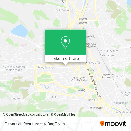 Карта Paparazzi Restaurant & Bar