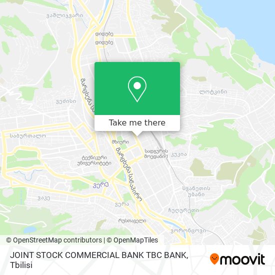 JOINT STOCK COMMERCIAL BANK TBC BANK map