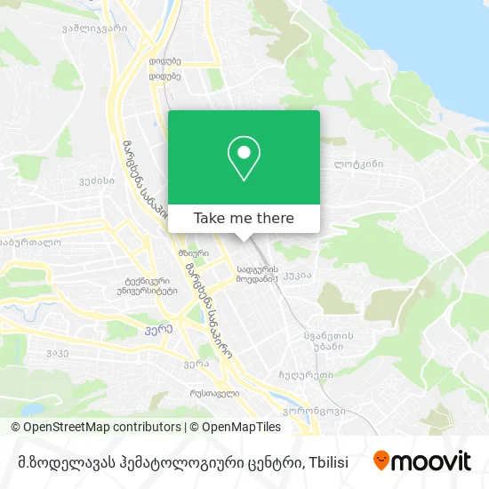 მ.ზოდელავას ჰემატოლოგიური ცენტრი map