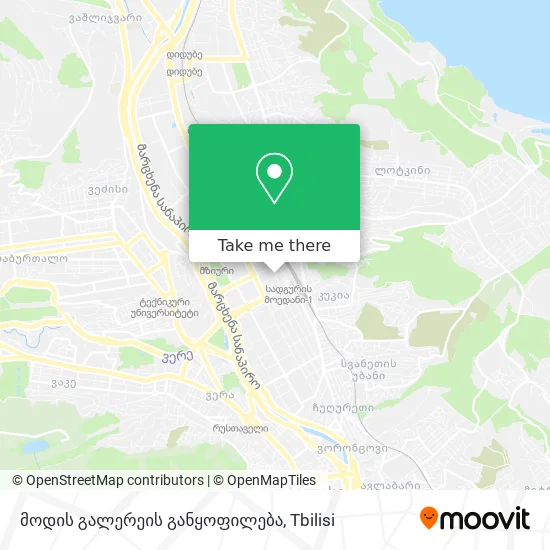 მოდის გალერეის განყოფილება map