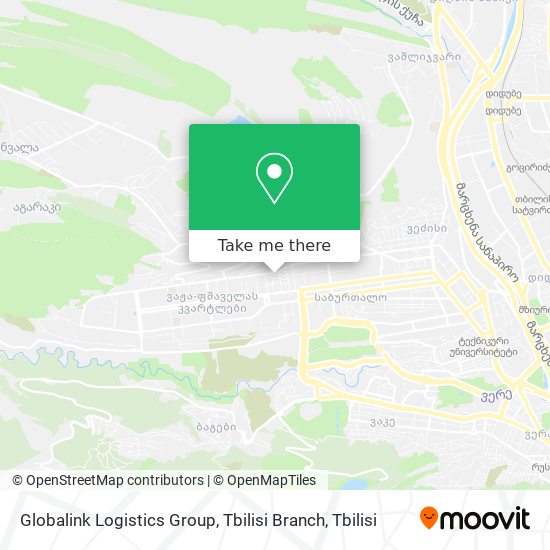 Карта Globalink Logistics Group, Tbilisi Branch