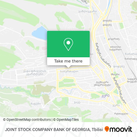 JOINT STOCK COMPANY BANK OF GEORGIA map