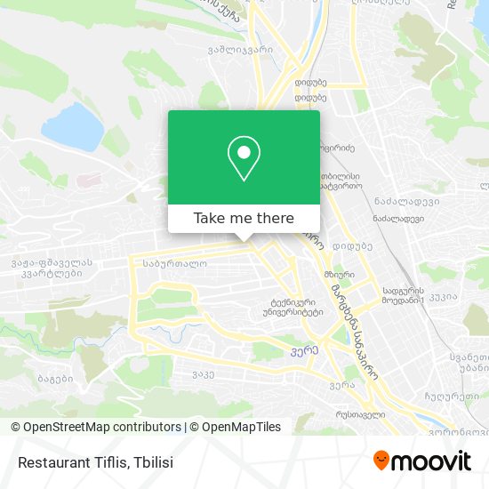 Restaurant Tiflis map