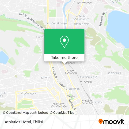 Athletics Hotel map