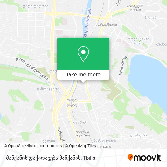 მანქანის დაქირავება მანქანის map