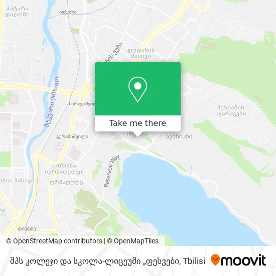 შპს კოლეჯი და სკოლა-ლიცეუმი „ფესვები map