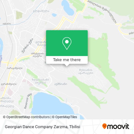 Georgian Dance Company Zarzma map