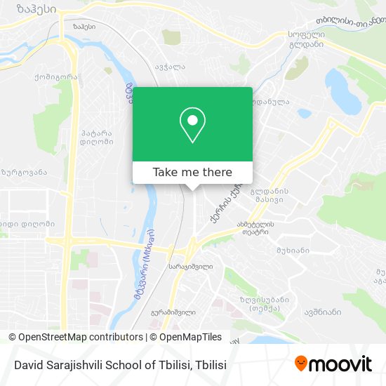 David Sarajishvili School of Tbilisi map