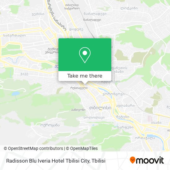 Radisson Blu Iveria Hotel Tbilisi City map