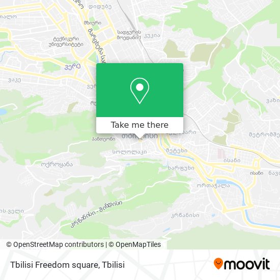 Tbilisi Freedom square map