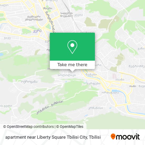 apartment near Liberty Square Tbilisi City map