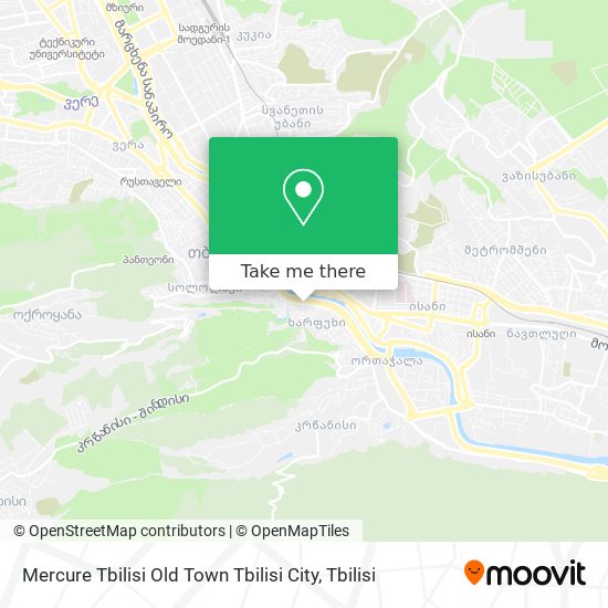 Mercure Tbilisi Old Town Tbilisi City map