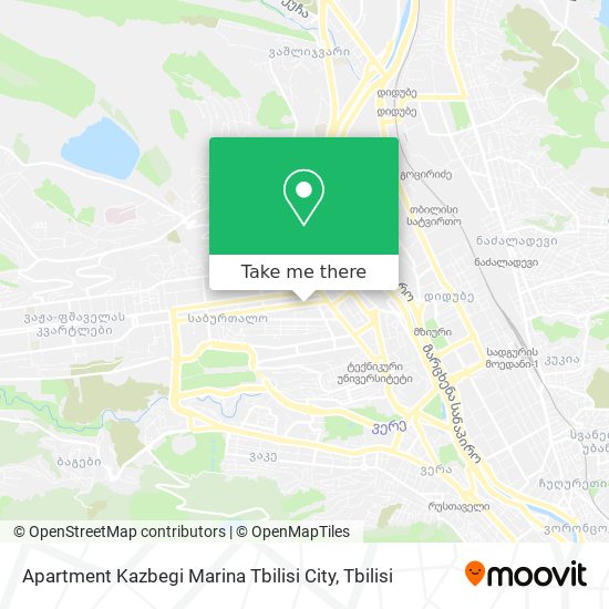 Карта Apartment Kazbegi Marina Tbilisi City