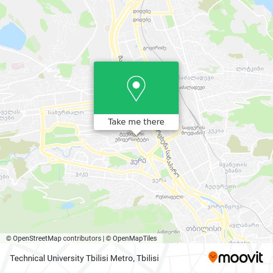 Technical University Tbilisi Metro map