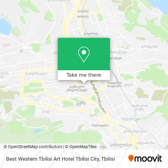 Best Western Tbilisi Art Hotel Tbilisi City map