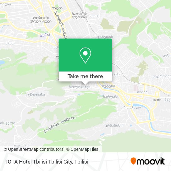 Карта IOTA Hotel Tbilisi Tbilisi City