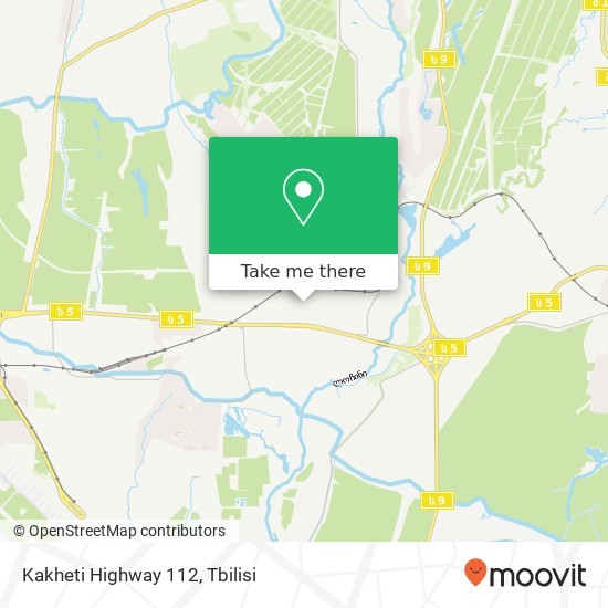 Kakheti Highway 112 map