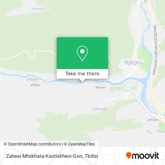 Zahesi-Mtskhata-Kavtiskhevi-Gori map