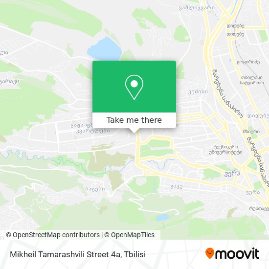 Карта Mikheil Tamarashvili Street 4a