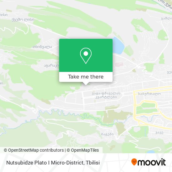 Nutsubidze Plato I Micro-District map