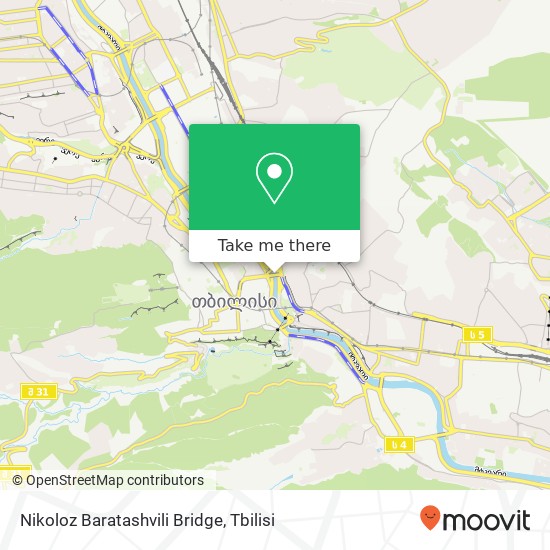 Nikoloz Baratashvili Bridge map