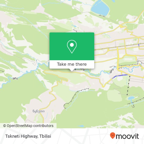 Tskneti Highway map