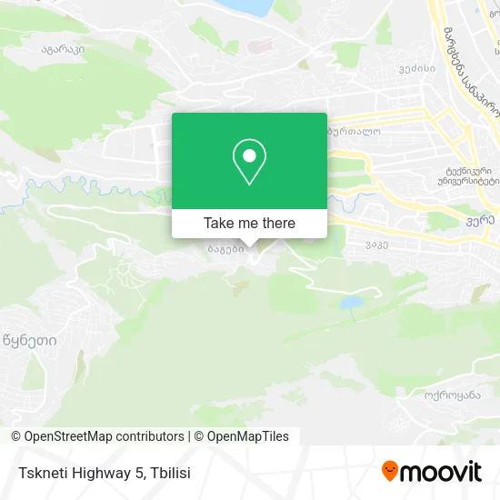 Карта Tskneti Highway 5