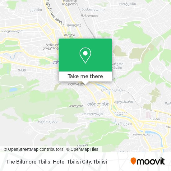 The Biltmore Tbilisi Hotel Tbilisi City map