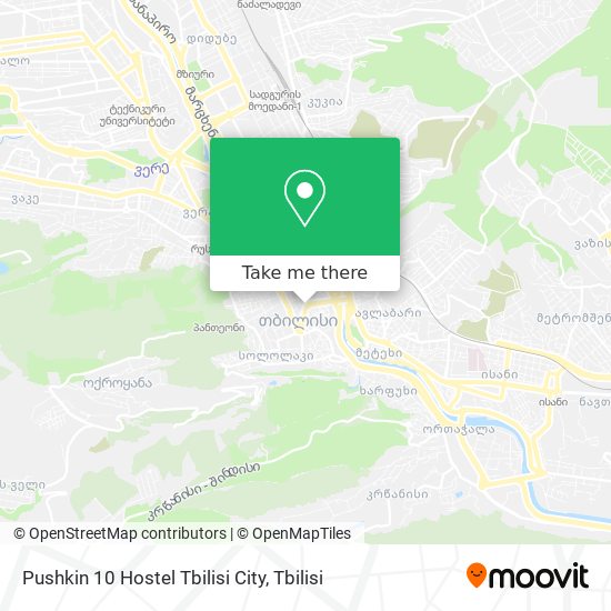Карта Pushkin 10 Hostel Tbilisi City