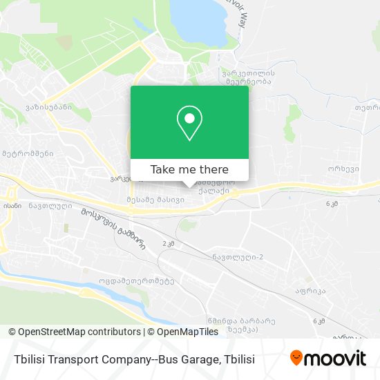 Tbilisi Transport Company--Bus Garage map