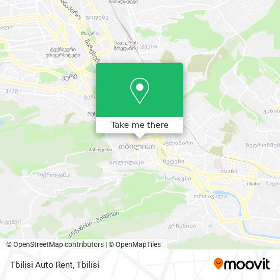 Tbilisi Auto Rent map