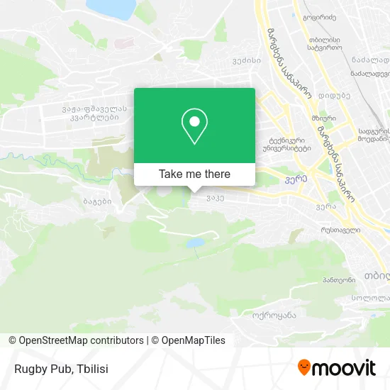Карта Rugby Pub