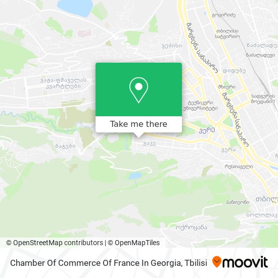 Chamber Of Commerce Of France In Georgia map
