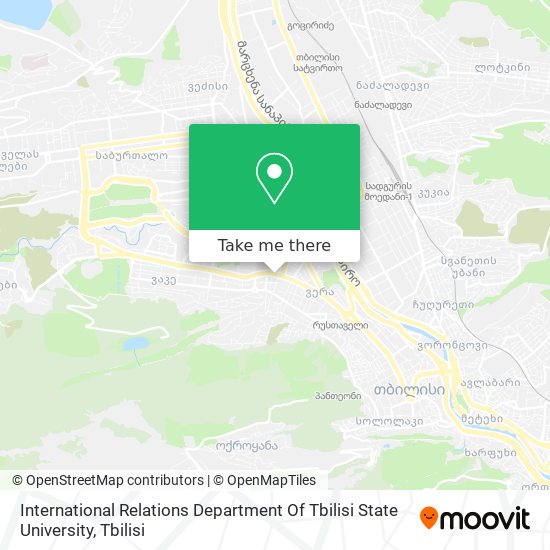 International Relations Department Of Tbilisi State University map