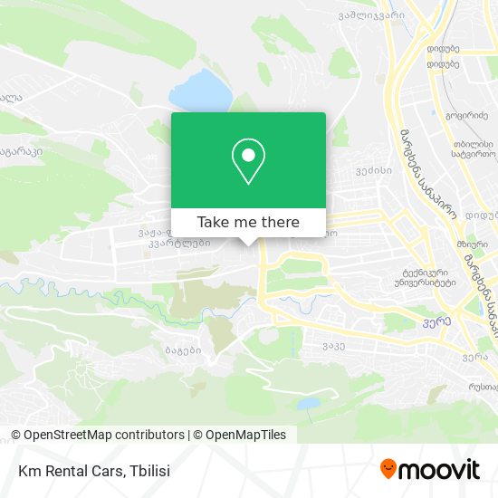 Km Rental Cars map