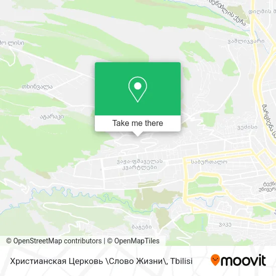 Карта Христианская Церковь \Слово Жизни\