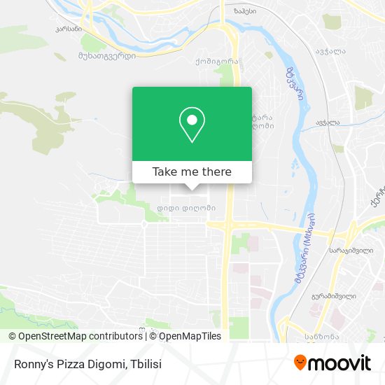 Ronny's Pizza Digomi map