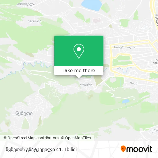 წყნეთის გზატკეცილი 41 map