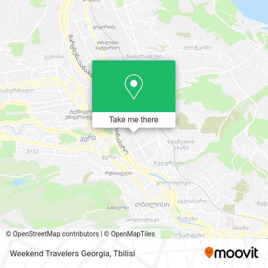 Карта Weekend Travelers Georgia