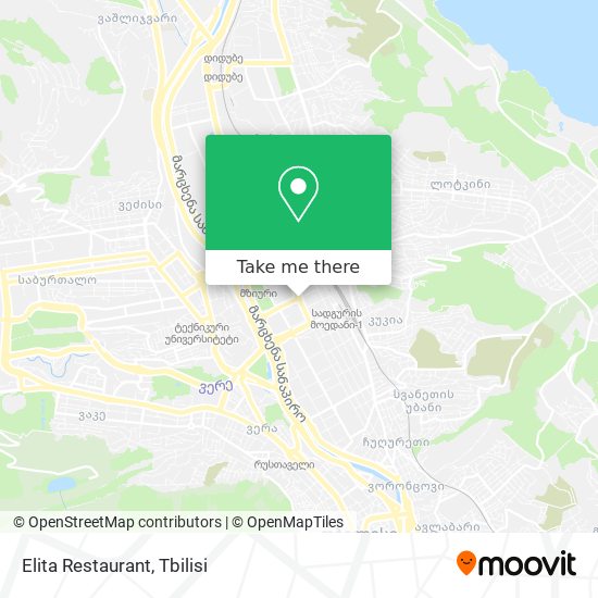 Карта Elita Restaurant