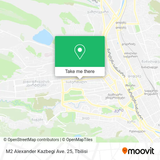 Карта M2 Alexander Kazbegi Ave. 25