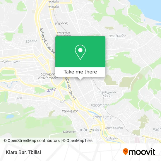 Карта Klara Bar