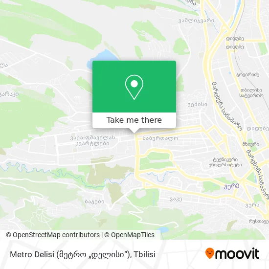 Metro Delisi (მეტრო „დელისი“) map
