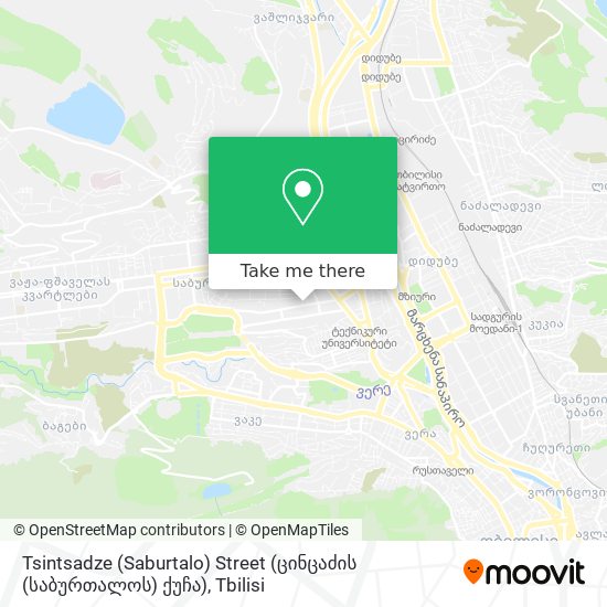 Tsintsadze (Saburtalo) Street (ცინცაძის (საბურთალოს) ქუჩა) map