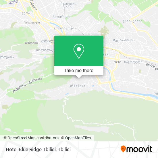 Карта Hotel Blue Ridge Tbilisi