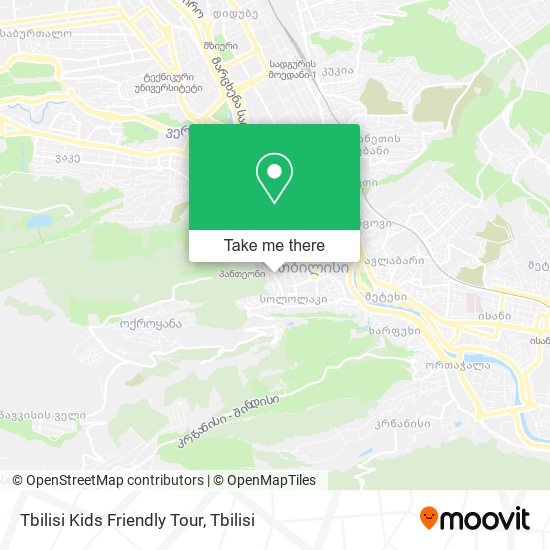 Tbilisi Kids Friendly Tour map