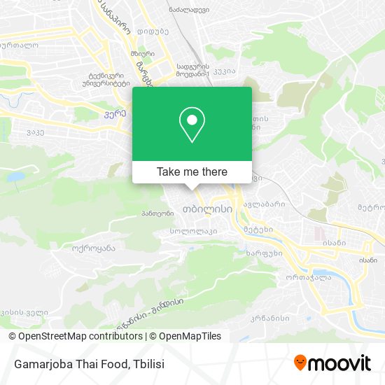 Gamarjoba Thai Food map