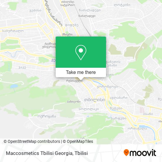 Карта Maccosmetics Tbilisi Georgia