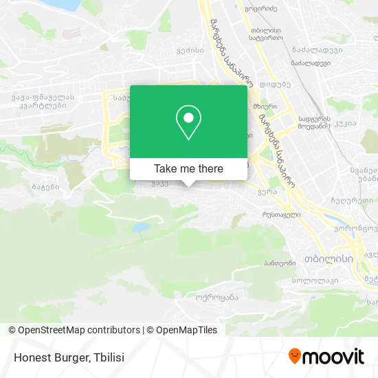 Карта Honest Burger
